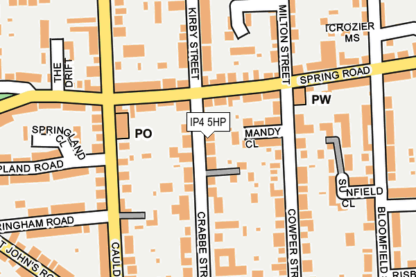 IP4 5HP map - OS OpenMap – Local (Ordnance Survey)