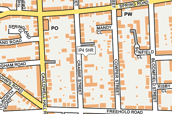 IP4 5HR map - OS OpenMap – Local (Ordnance Survey)