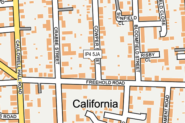 IP4 5JA map - OS OpenMap – Local (Ordnance Survey)