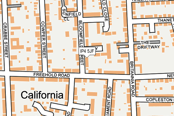IP4 5JF map - OS OpenMap – Local (Ordnance Survey)