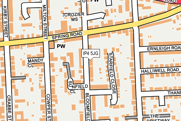 IP4 5JG map - OS OpenMap – Local (Ordnance Survey)