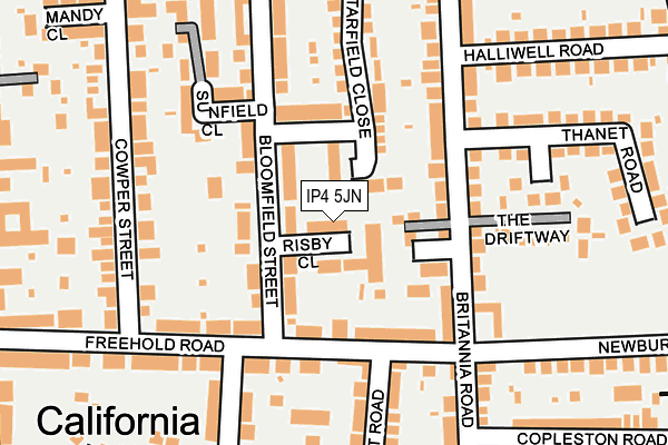 IP4 5JN map - OS OpenMap – Local (Ordnance Survey)