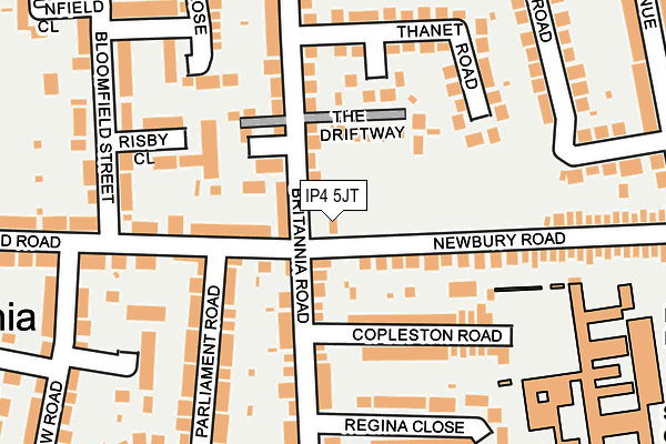 IP4 5JT map - OS OpenMap – Local (Ordnance Survey)