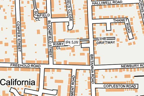 IP4 5JW map - OS OpenMap – Local (Ordnance Survey)