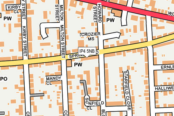 IP4 5NB map - OS OpenMap – Local (Ordnance Survey)