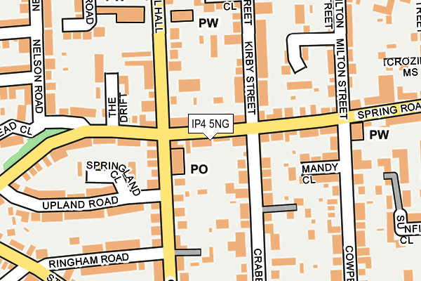IP4 5NG map - OS OpenMap – Local (Ordnance Survey)