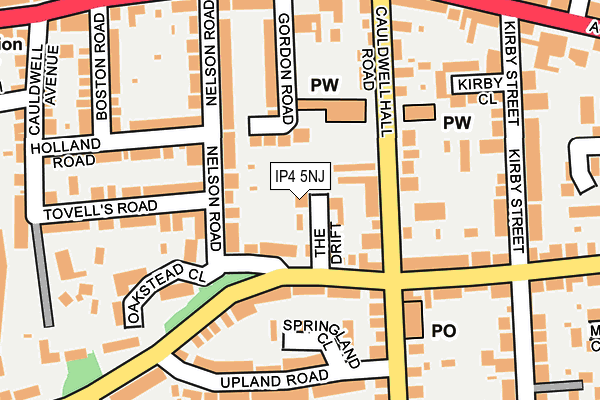 IP4 5NJ map - OS OpenMap – Local (Ordnance Survey)