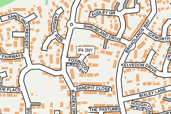 IP4 5NY map - OS OpenMap – Local (Ordnance Survey)
