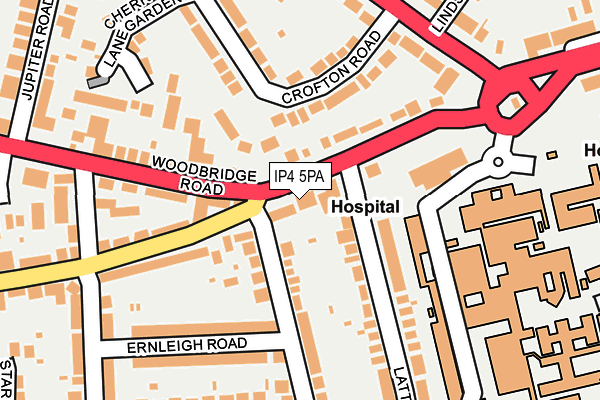 IP4 5PA map - OS OpenMap – Local (Ordnance Survey)