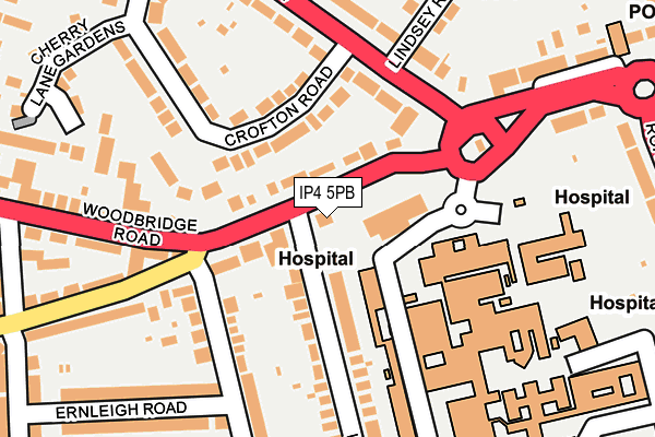 IP4 5PB map - OS OpenMap – Local (Ordnance Survey)