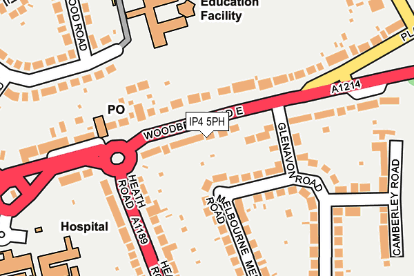 IP4 5PH map - OS OpenMap – Local (Ordnance Survey)