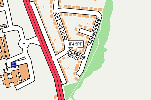IP4 5PT map - OS OpenMap – Local (Ordnance Survey)