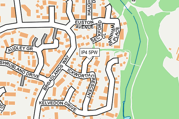 IP4 5PW map - OS OpenMap – Local (Ordnance Survey)