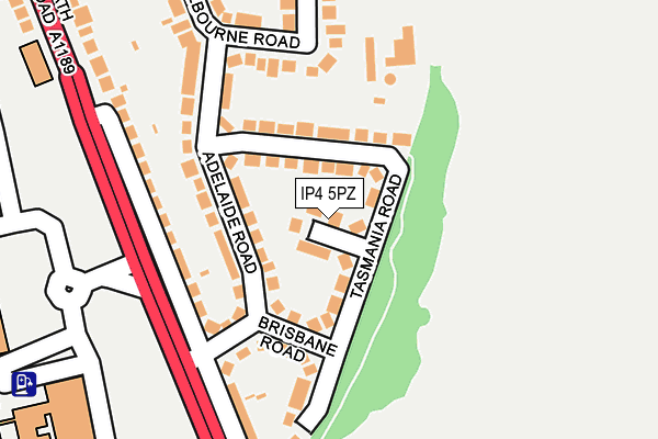IP4 5PZ map - OS OpenMap – Local (Ordnance Survey)