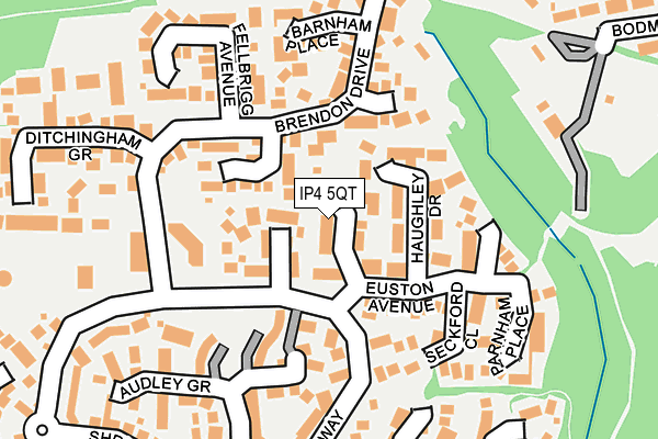 IP4 5QT map - OS OpenMap – Local (Ordnance Survey)