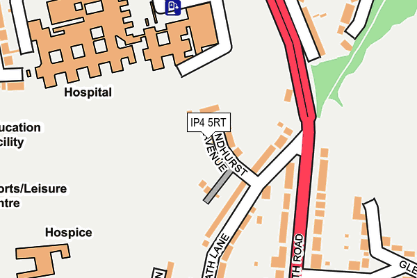 IP4 5RT map - OS OpenMap – Local (Ordnance Survey)