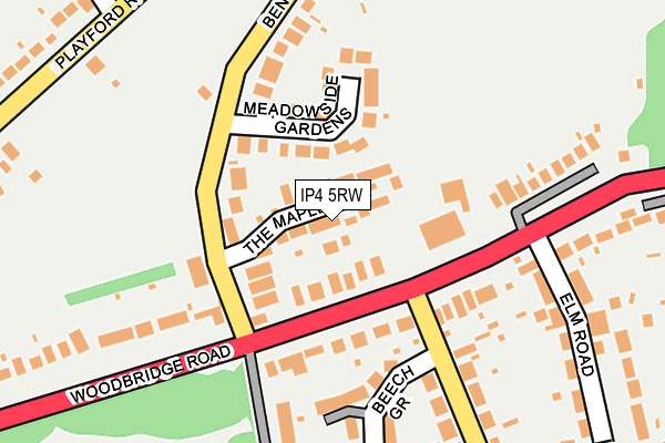 IP4 5RW map - OS OpenMap – Local (Ordnance Survey)