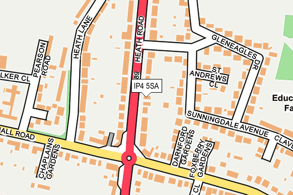 IP4 5SA map - OS OpenMap – Local (Ordnance Survey)