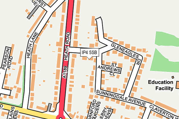 IP4 5SB map - OS OpenMap – Local (Ordnance Survey)