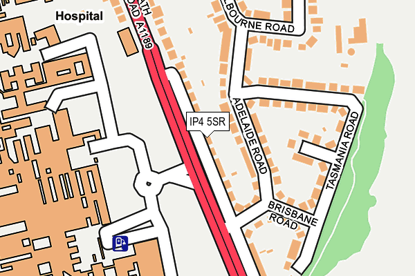IP4 5SR map - OS OpenMap – Local (Ordnance Survey)