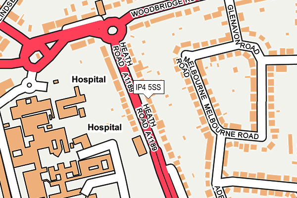 IP4 5SS map - OS OpenMap – Local (Ordnance Survey)