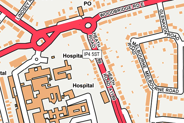 IP4 5ST map - OS OpenMap – Local (Ordnance Survey)