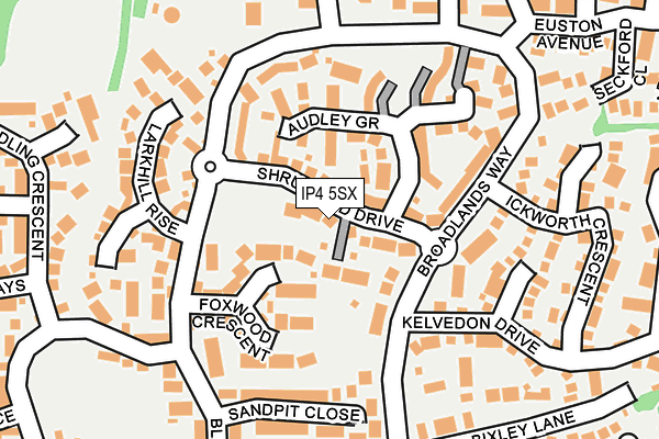 IP4 5SX map - OS OpenMap – Local (Ordnance Survey)