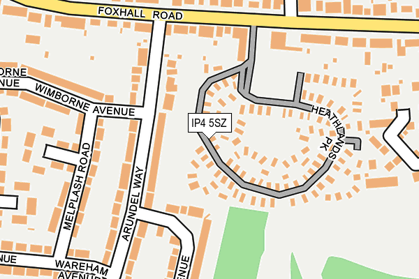 IP4 5SZ map - OS OpenMap – Local (Ordnance Survey)