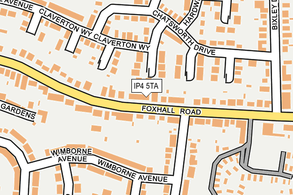 IP4 5TA map - OS OpenMap – Local (Ordnance Survey)