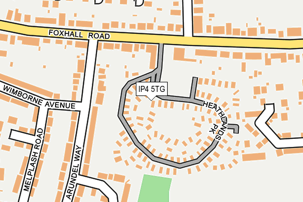 IP4 5TG map - OS OpenMap – Local (Ordnance Survey)