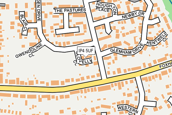 IP4 5UF map - OS OpenMap – Local (Ordnance Survey)