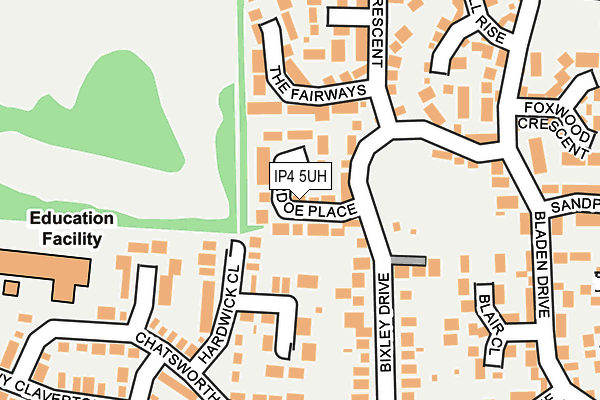 IP4 5UH map - OS OpenMap – Local (Ordnance Survey)