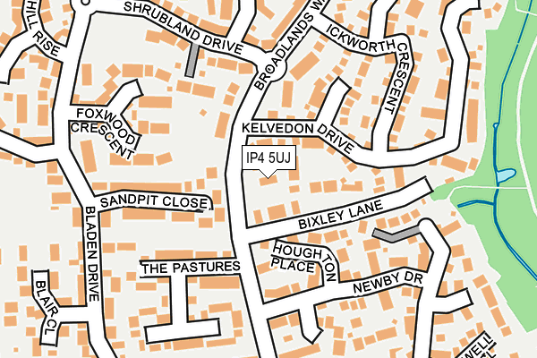 IP4 5UJ map - OS OpenMap – Local (Ordnance Survey)