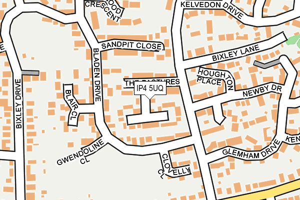 IP4 5UQ map - OS OpenMap – Local (Ordnance Survey)