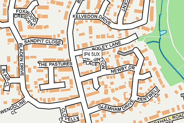 IP4 5UX map - OS OpenMap – Local (Ordnance Survey)