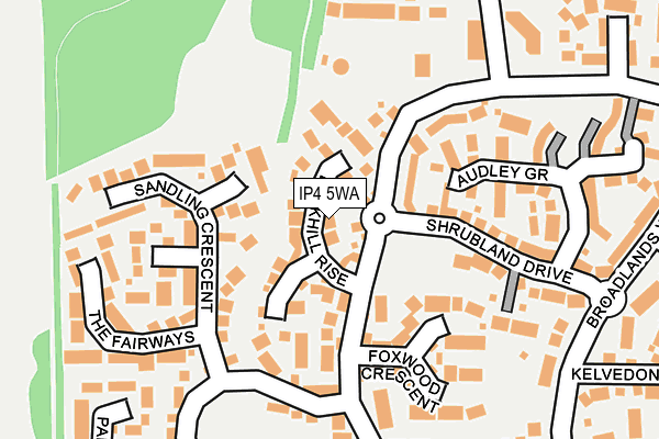 IP4 5WA map - OS OpenMap – Local (Ordnance Survey)