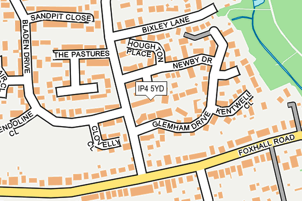 IP4 5YD map - OS OpenMap – Local (Ordnance Survey)