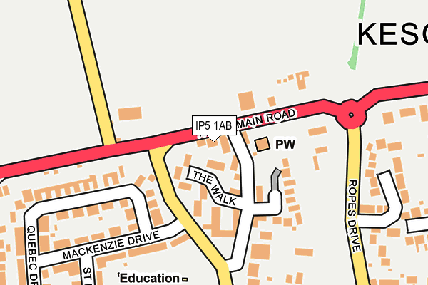 IP5 1AB map - OS OpenMap – Local (Ordnance Survey)