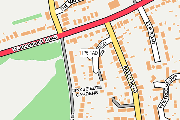 IP5 1AD map - OS OpenMap – Local (Ordnance Survey)