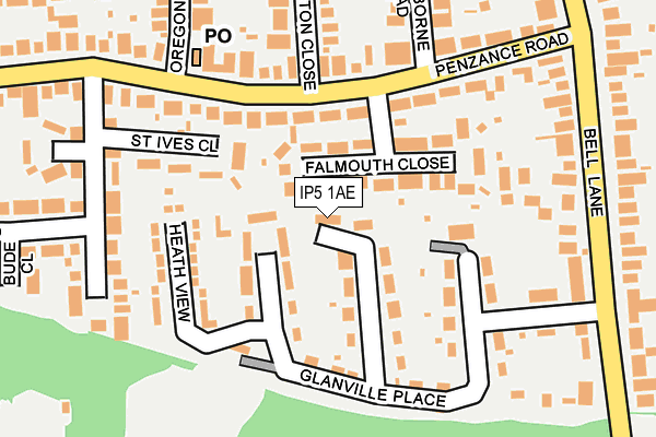 IP5 1AE map - OS OpenMap – Local (Ordnance Survey)