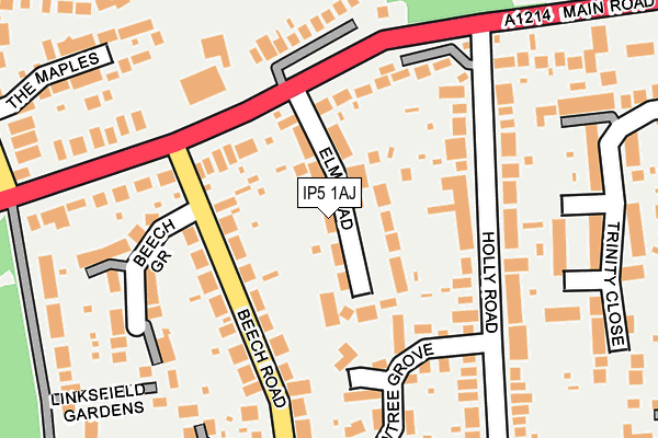 IP5 1AJ map - OS OpenMap – Local (Ordnance Survey)