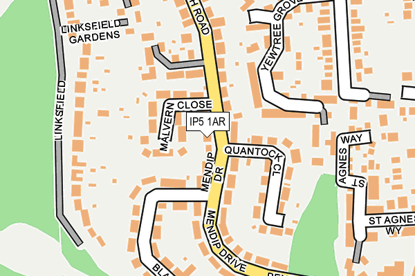 IP5 1AR map - OS OpenMap – Local (Ordnance Survey)