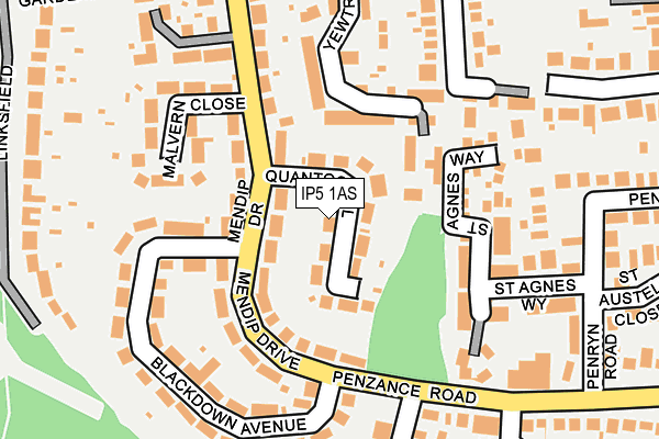 IP5 1AS map - OS OpenMap – Local (Ordnance Survey)