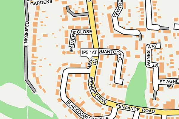 IP5 1AT map - OS OpenMap – Local (Ordnance Survey)