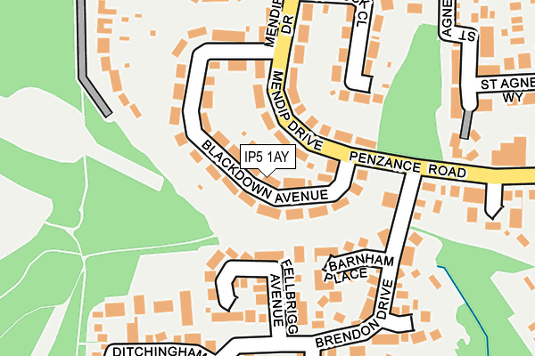 IP5 1AY map - OS OpenMap – Local (Ordnance Survey)