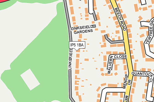 IP5 1BA map - OS OpenMap – Local (Ordnance Survey)