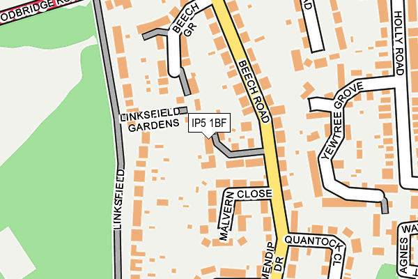 IP5 1BF map - OS OpenMap – Local (Ordnance Survey)