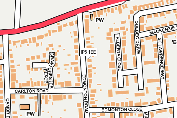 IP5 1EE map - OS OpenMap – Local (Ordnance Survey)