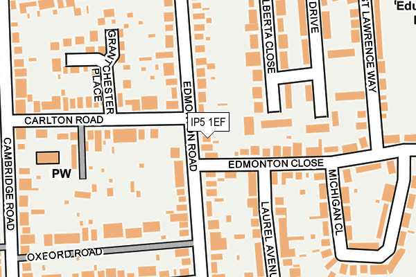IP5 1EF map - OS OpenMap – Local (Ordnance Survey)