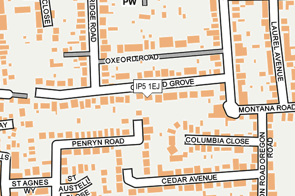 IP5 1EJ map - OS OpenMap – Local (Ordnance Survey)